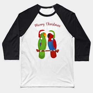 Funny Eclectus Merry Christmas Every birdie Baseball T-Shirt